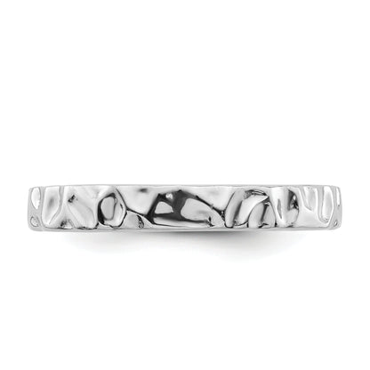 Sterlingsilber Stapelbar Expressions Rhodium Ring