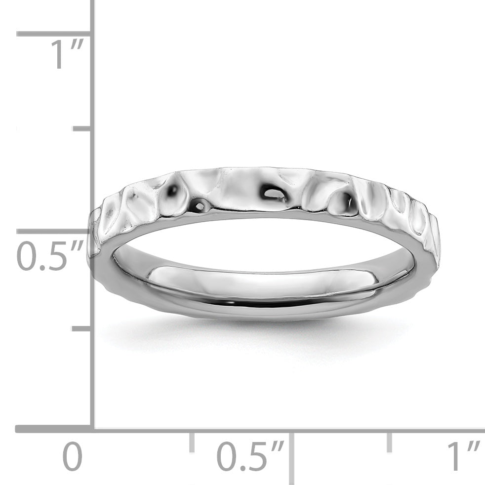 Sterlingsilber Stapelbar Expressions Rhodium Ring