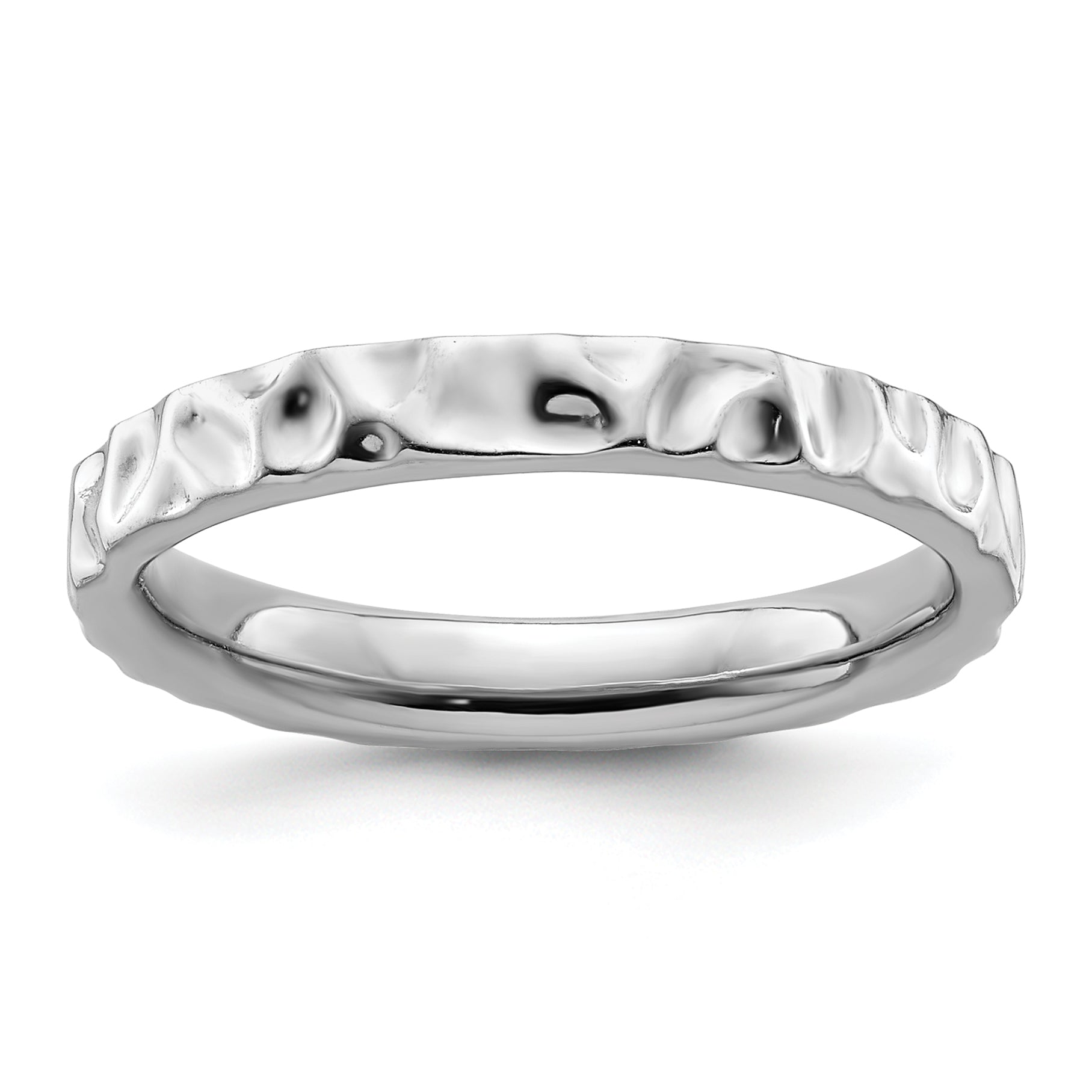 Sterlingsilber Stapelbar Expressions Rhodium Ring