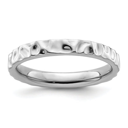 Sterlingsilber Stapelbar Expressions Rhodium Ring