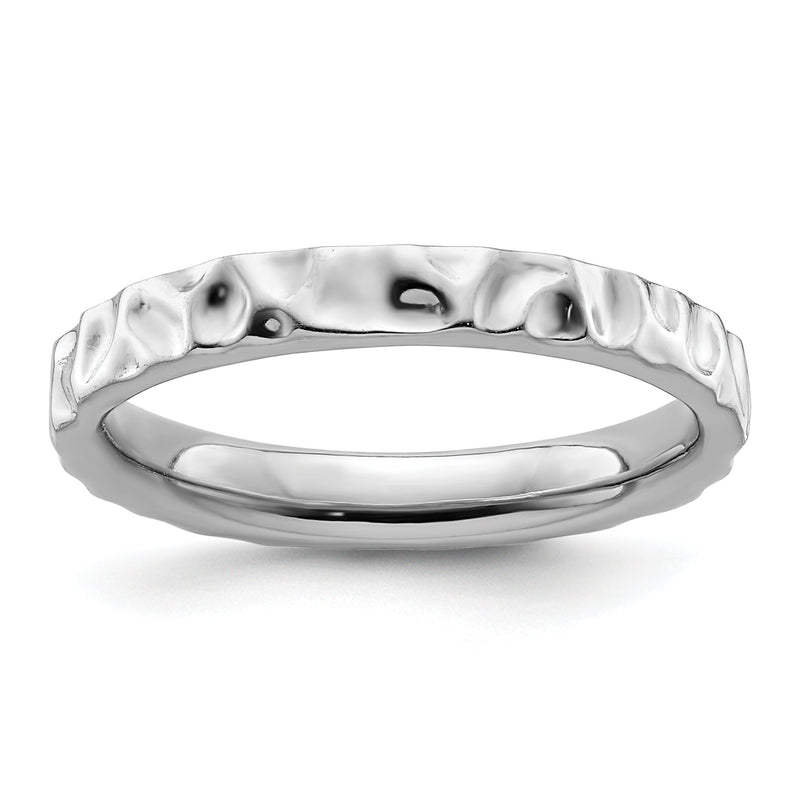 Sterlingsilber Stapelbar Expressions Rhodium Ring