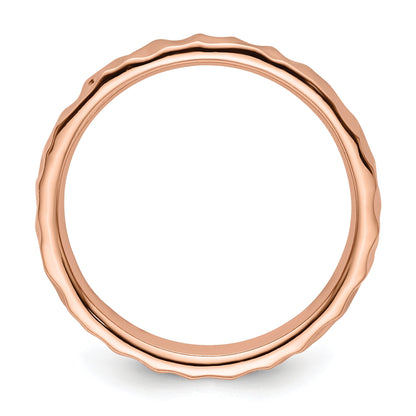 Sterlingsilber Stapelbar Expressions Rosa Beschichtet Ring