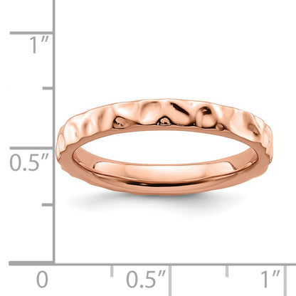 Sterlingsilber Stapelbar Expressions Rosa Beschichtet Ring