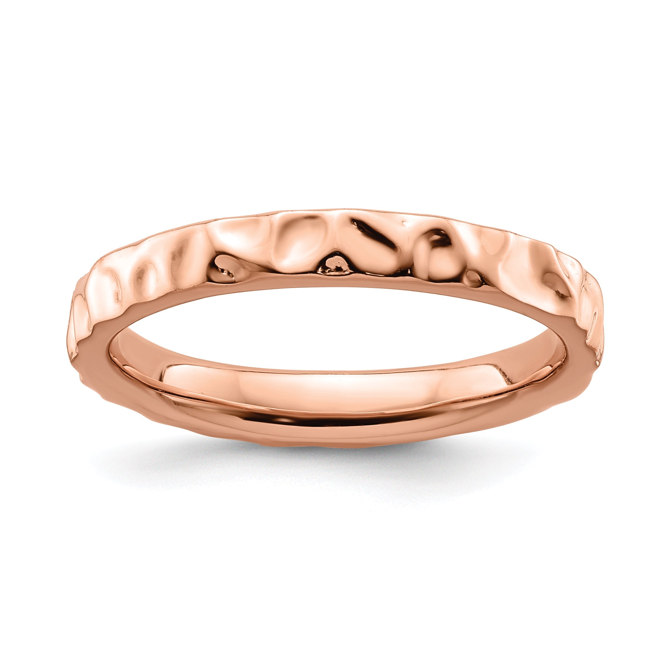 Sterlingsilber Stapelbar Expressions Rosa Beschichtet Ring