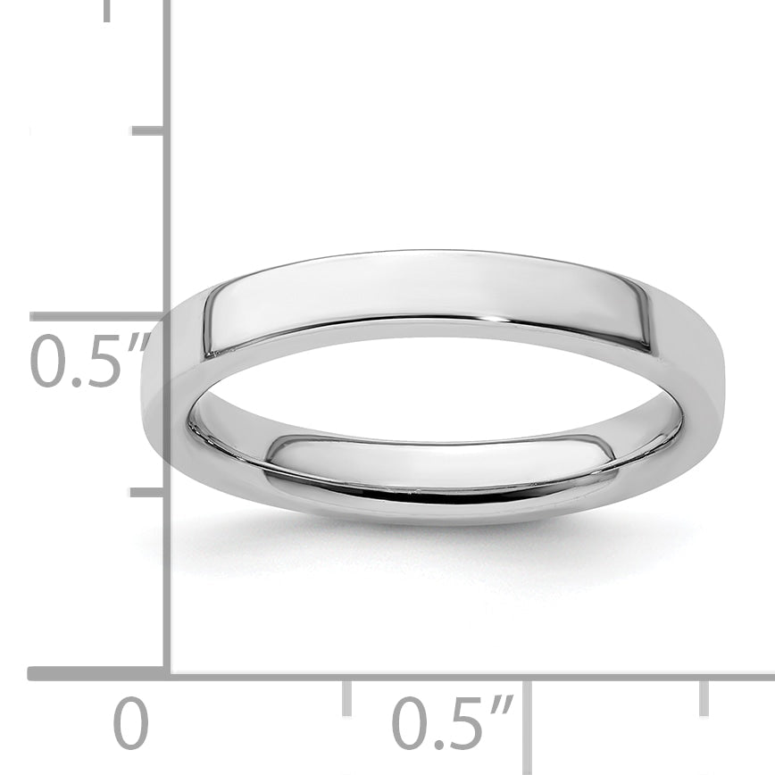 Sterlingsilber Stapelbar Expressions Rhodium Ring