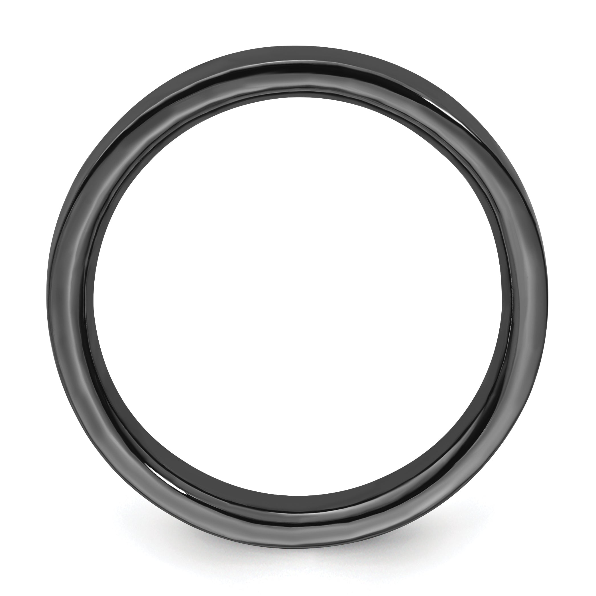 Sterlingsilber Stapelbar Expressions Schwarz Beschichtet Ring