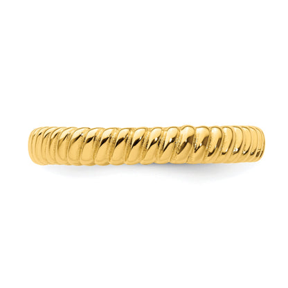 Sterlingsilber Stapelbar Expressions Vergoldet Ring