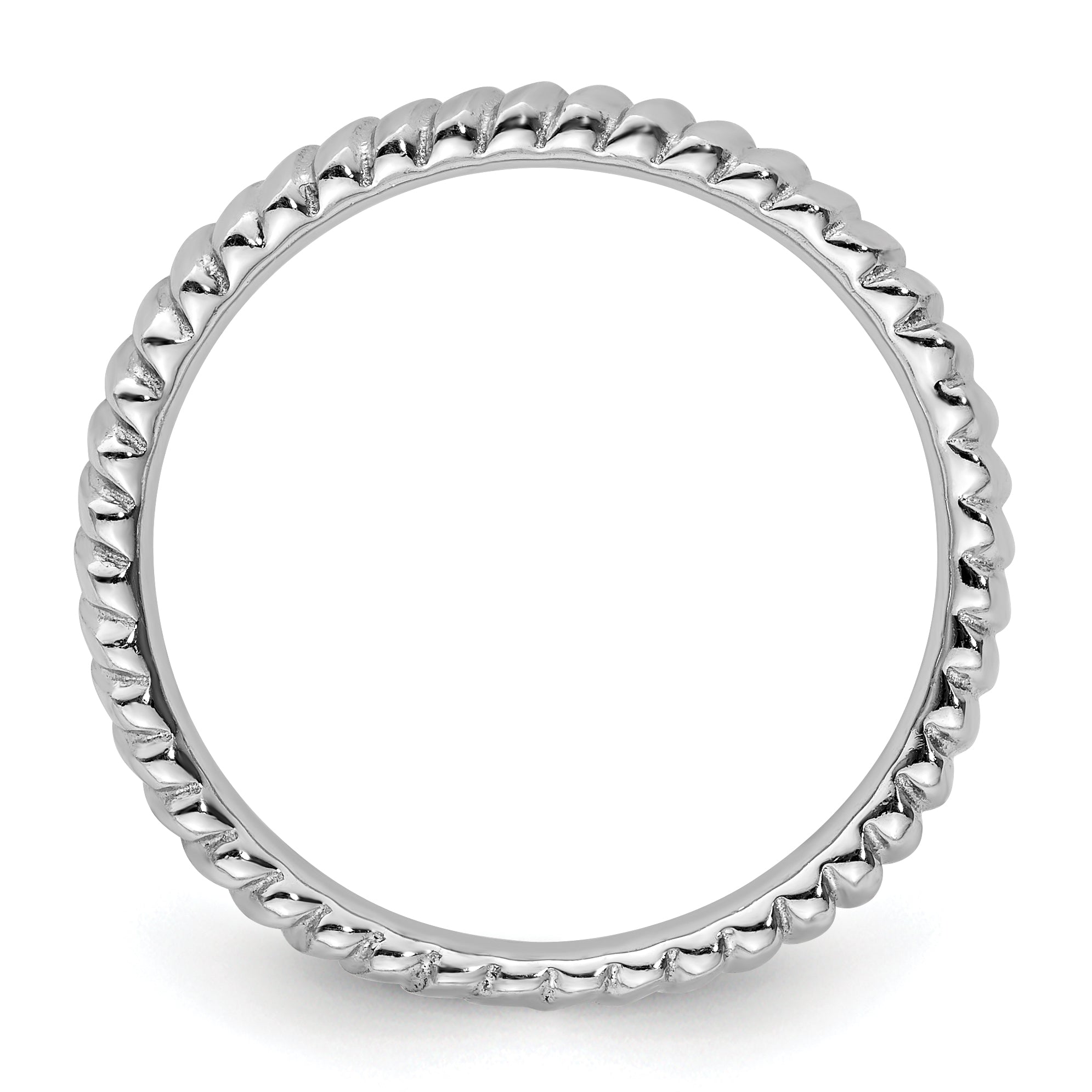 Sterlingsilber Stapelbar Expressions Rhodium Ring