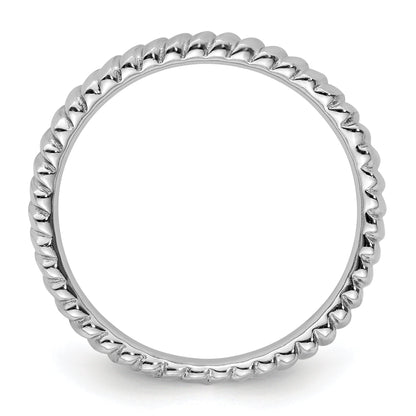 Sterlingsilber Stapelbar Expressions Rhodium Ring