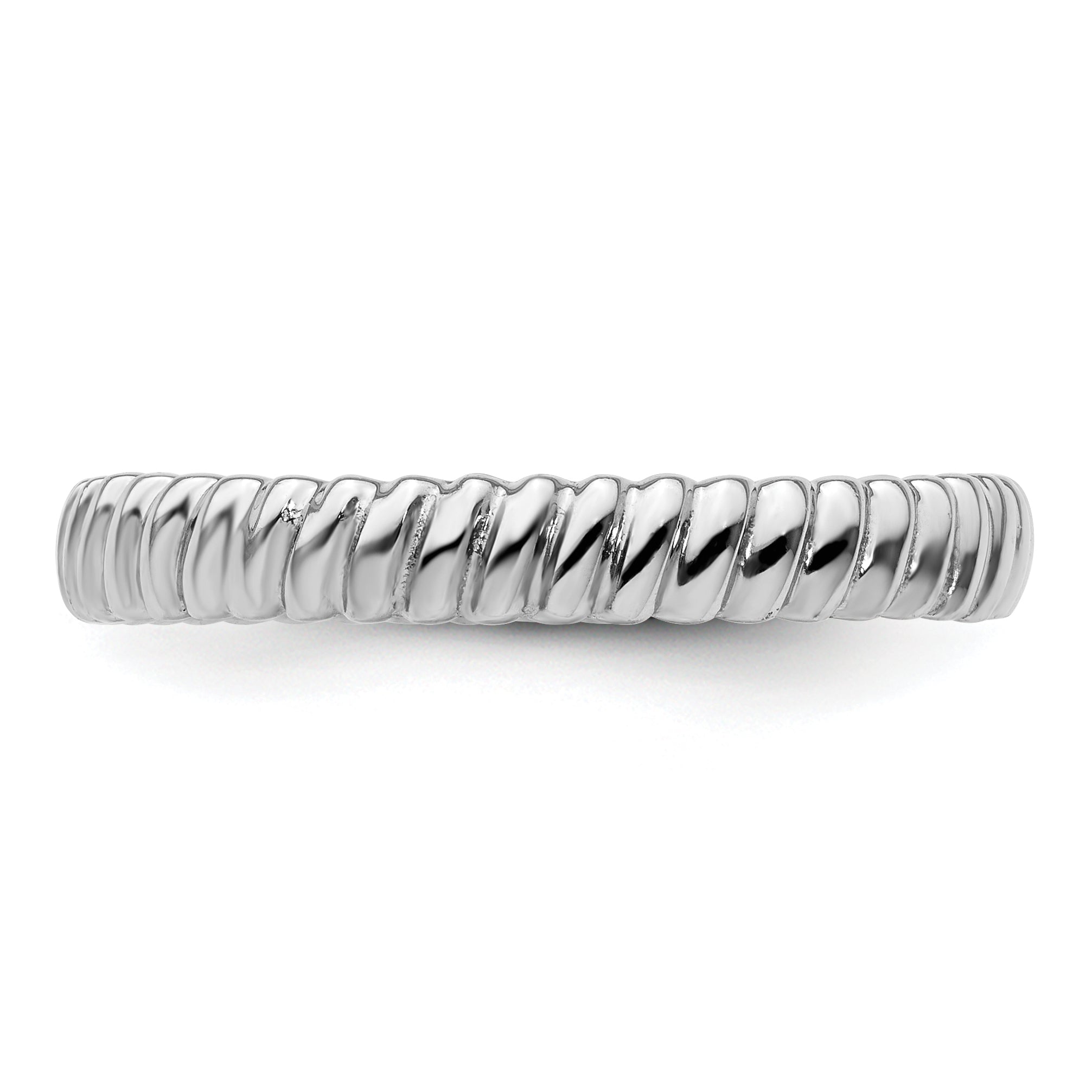 Sterlingsilber Stapelbar Expressions Rhodium Ring
