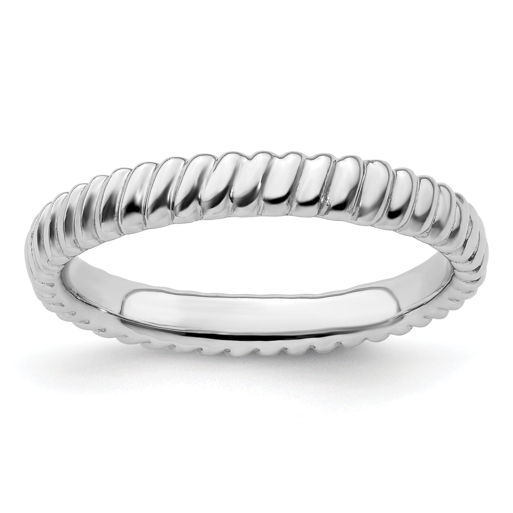 Sterlingsilber Stapelbar Expressions Rhodium Ring