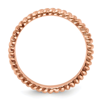 Sterlingsilber Stapelbar Expressions Rosa Beschichtet Ring