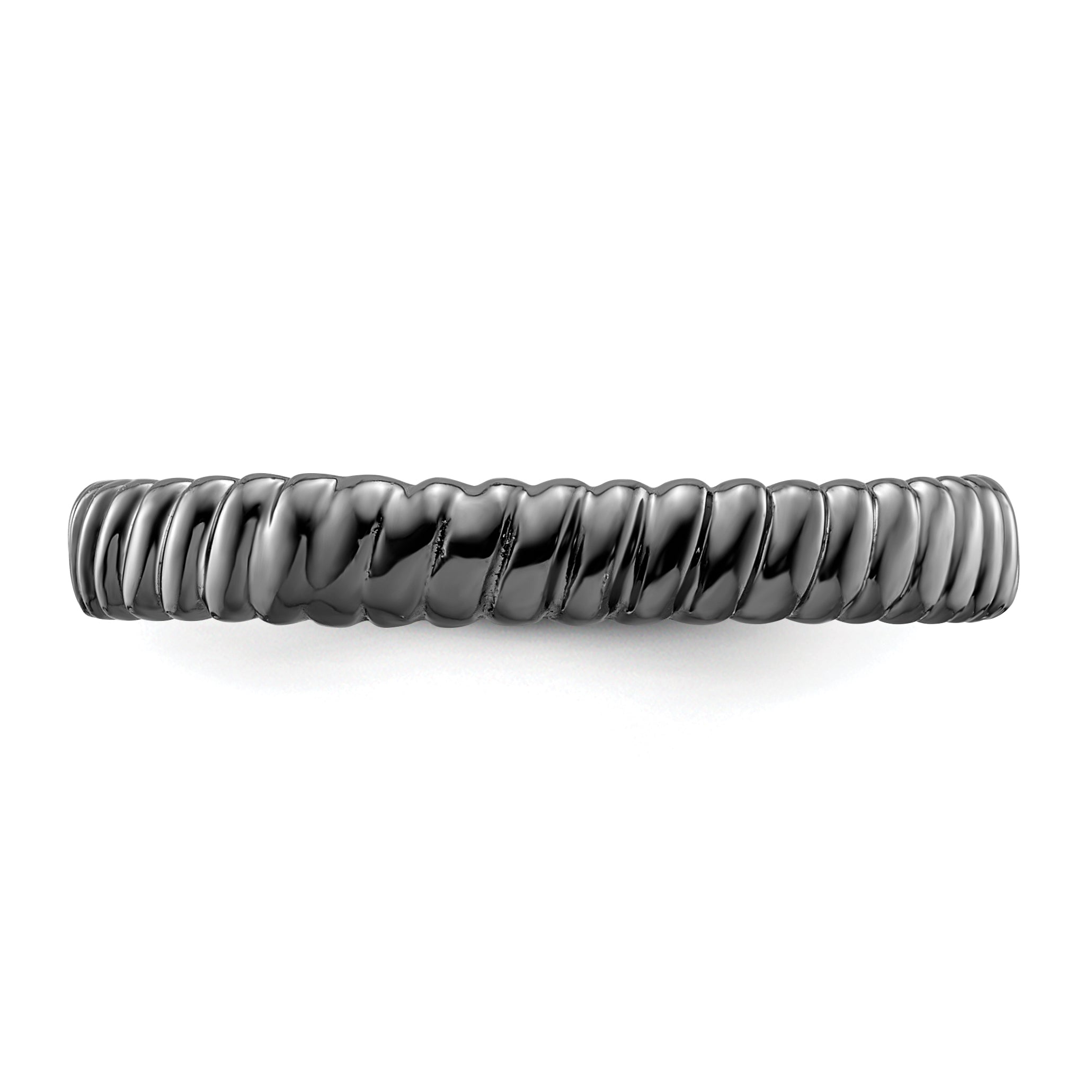 Sterlingsilber Stapelbar Expressions Schwarz Beschichtet Ring