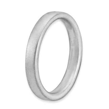 Sterlingsilber Stapelbar Expressions Rhodium Satiniert Ring