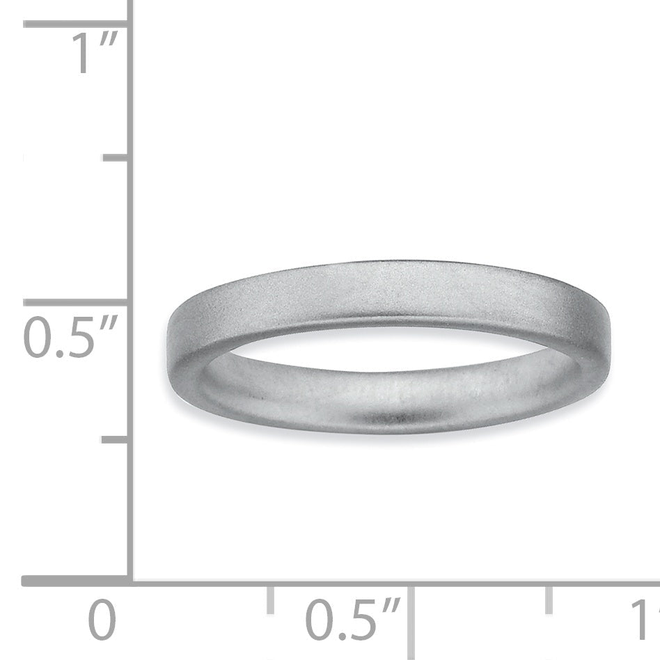 Sterlingsilber Stapelbar Expressions Rhodium Satiniert Ring