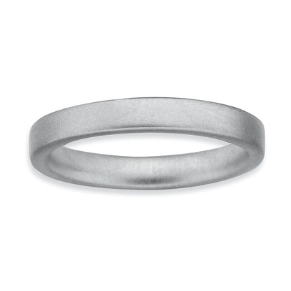 Sterlingsilber Stapelbar Expressions Rhodium Satiniert Ring