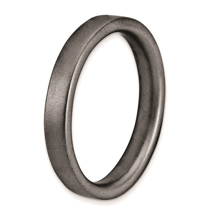 Sterlingsilber Stapelbar Expressions Schwarz Beschichtet Satiniert Ring (size 10 Nur)