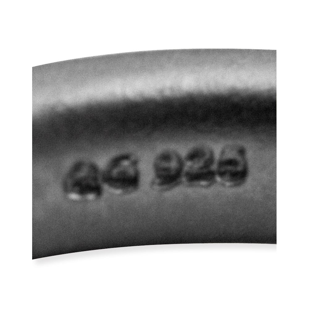 Sterlingsilber Stapelbar Expressions Schwarz Beschichtet Satiniert Ring (size 10 Nur)