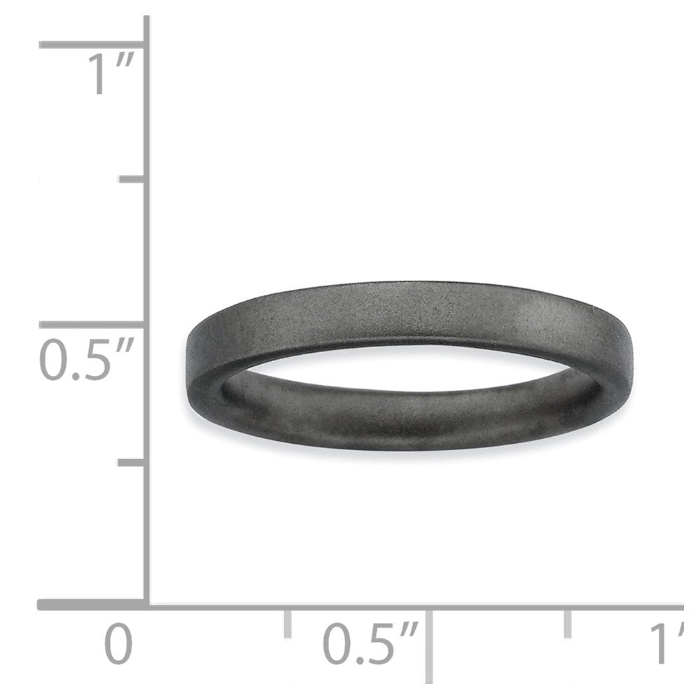 Sterlingsilber Stapelbar Expressions Schwarz Beschichtet Satiniert Ring (size 10 Nur)