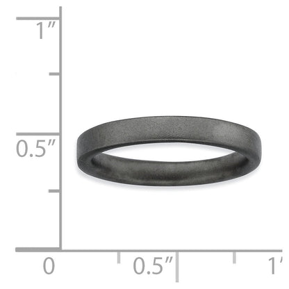 Sterlingsilber Stapelbar Expressions Schwarz Beschichtet Satiniert Ring (size 10 Nur)