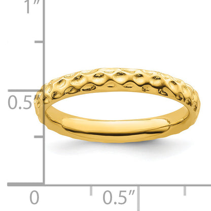 Sterlingsilber Stapelbar Expressions Vergoldet Ring