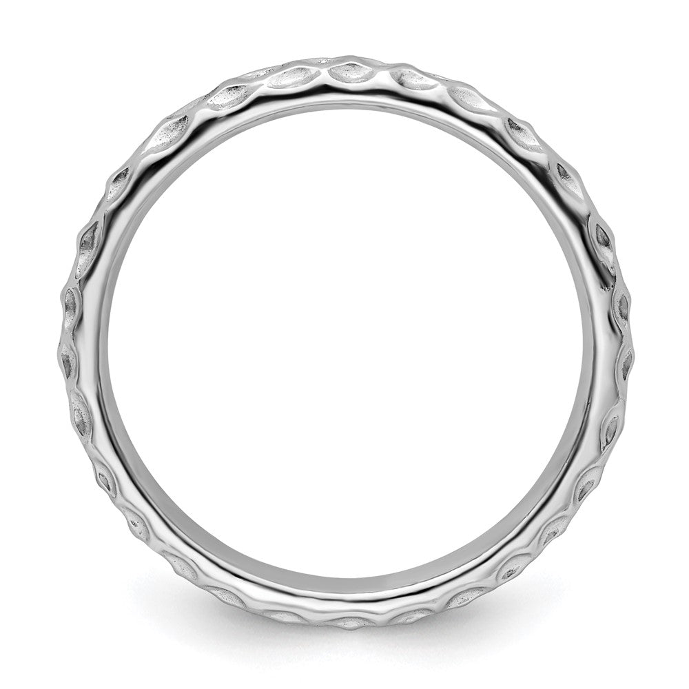 Sterlingsilber Stapelbar Expressions Rhodium Ring