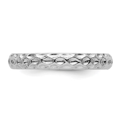 Sterlingsilber Stapelbar Expressions Rhodium Ring