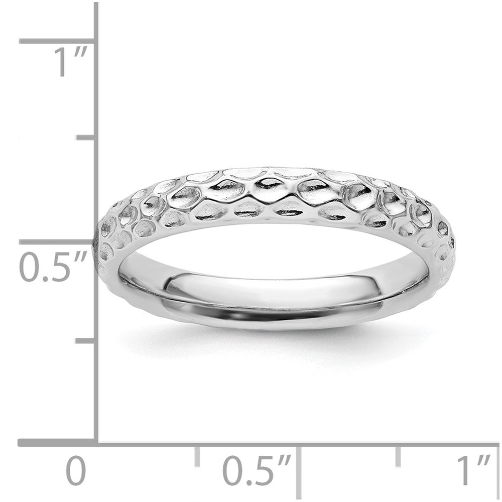 Sterlingsilber Stapelbar Expressions Rhodium Ring