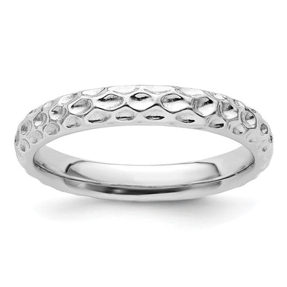 Sterlingsilber Stapelbar Expressions Rhodium Ring