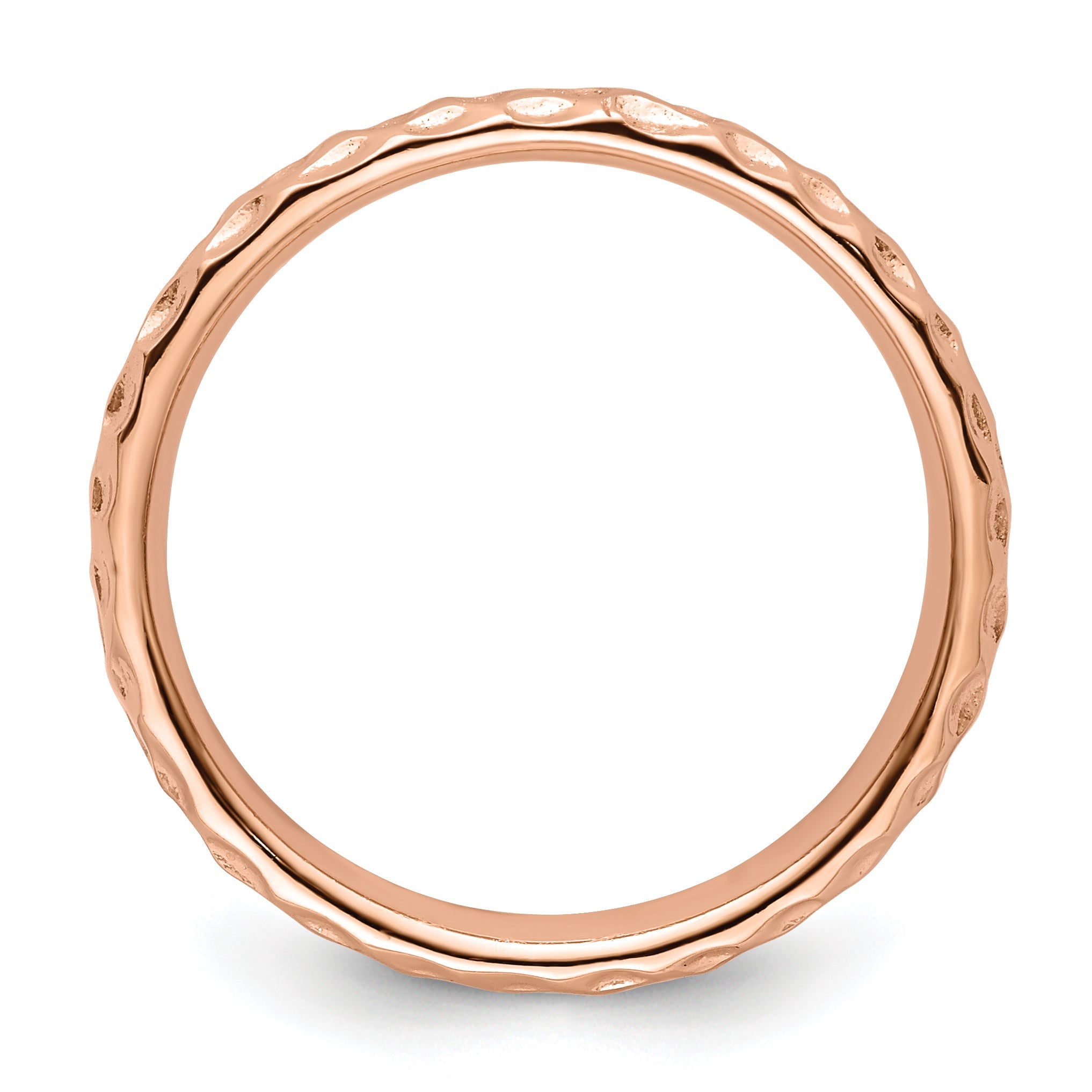 Sterlingsilber Stapelbar Expressions Rosa Beschichtet Ring