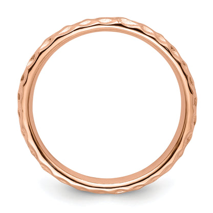 Sterlingsilber Stapelbar Expressions Rosa Beschichtet Ring