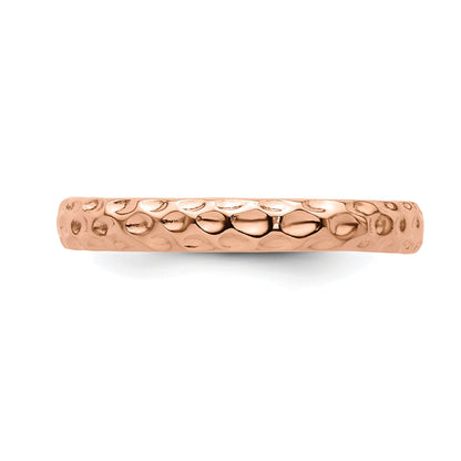 Sterlingsilber Stapelbar Expressions Rosa Beschichtet Ring