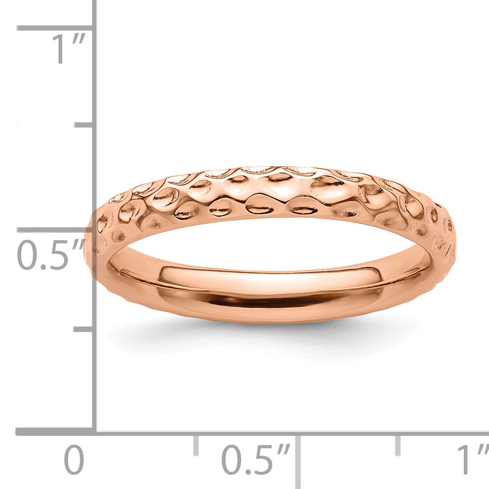 Sterlingsilber Stapelbar Expressions Rosa Beschichtet Ring