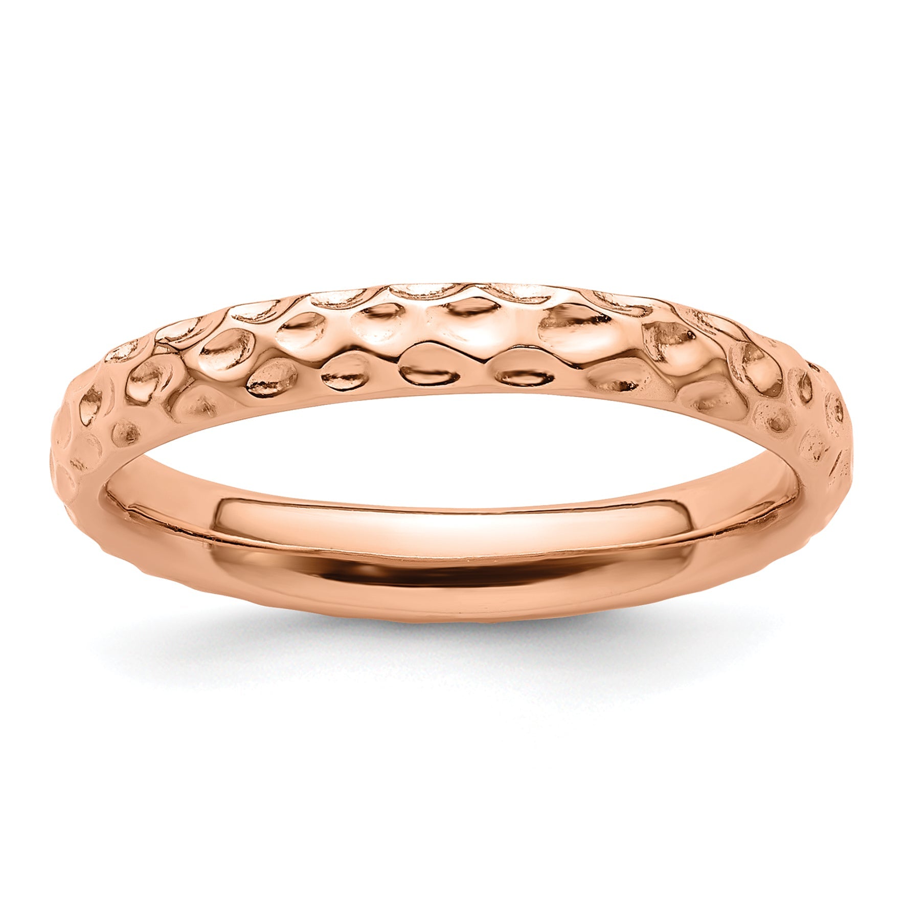Sterlingsilber Stapelbar Expressions Rosa Beschichtet Ring