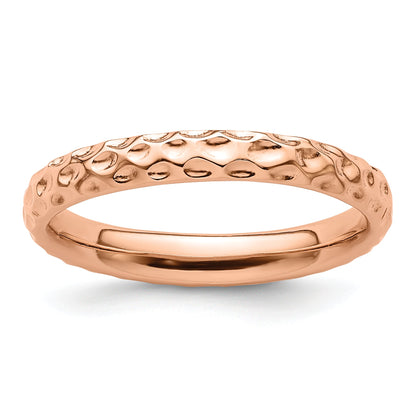 Sterlingsilber Stapelbar Expressions Rosa Beschichtet Ring