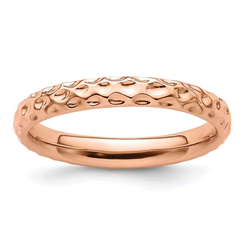 Sterlingsilber Stapelbar Expressions Rosa Beschichtet Ring