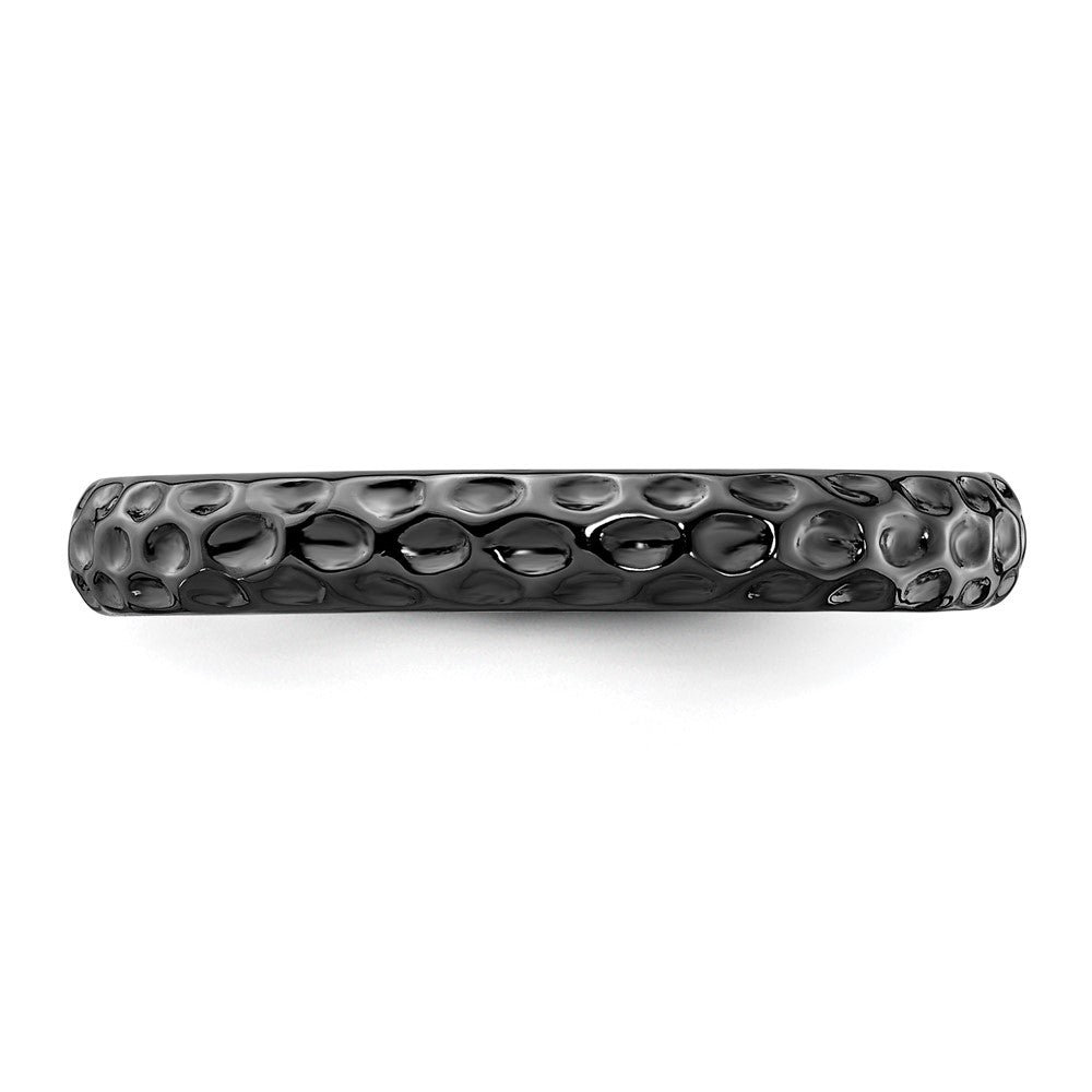 Sterlingsilber Stapelbar Expressions Schwarz Beschichtet Ring