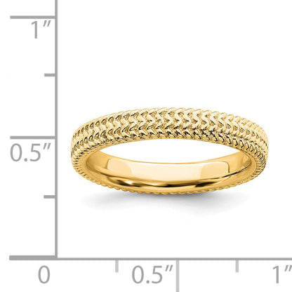 Sterlingsilber Stapelbar Expressions Vergoldet Ring
