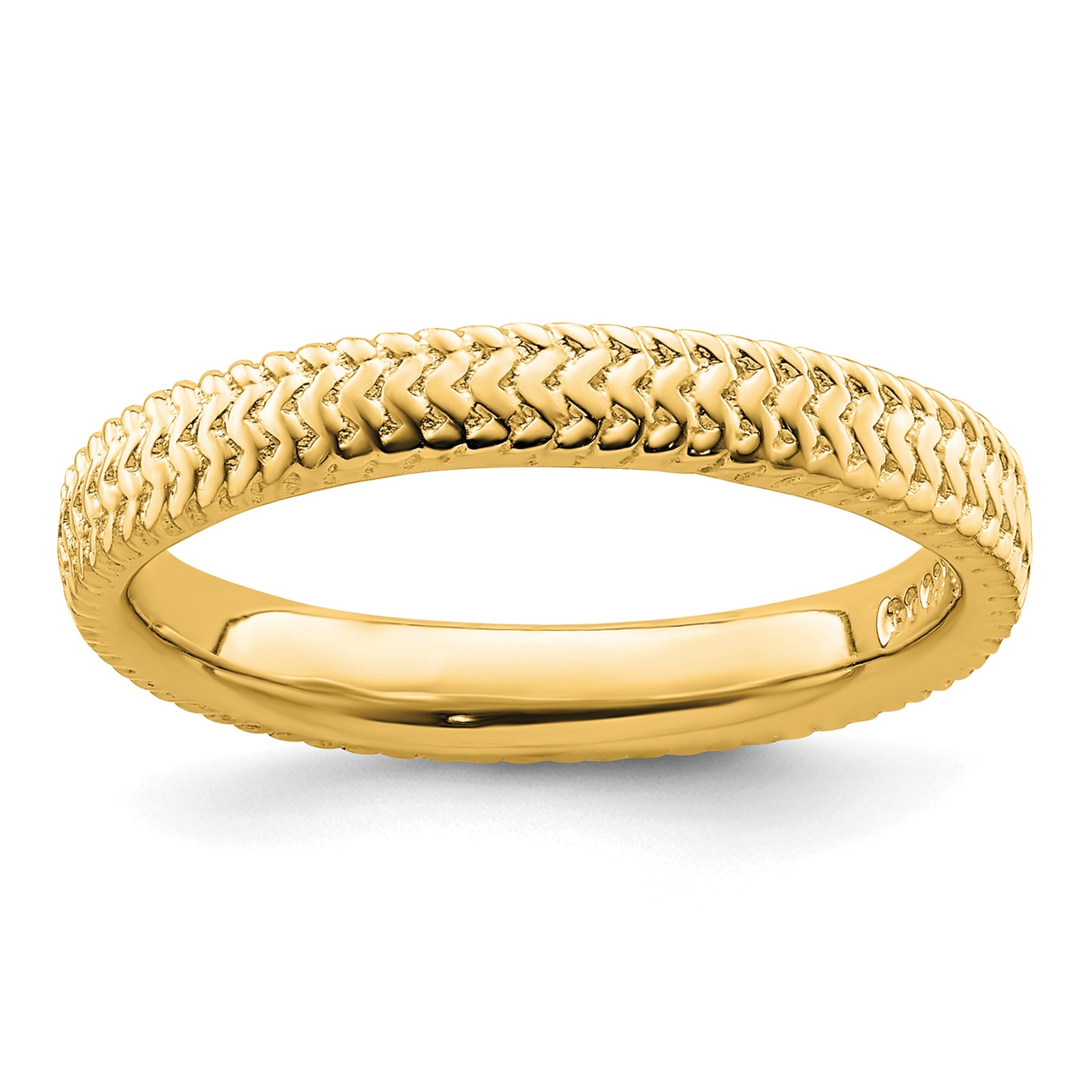 Sterlingsilber Stapelbar Expressions Vergoldet Ring