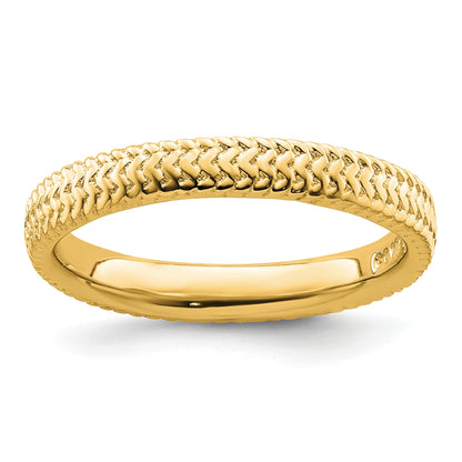 Sterlingsilber Stapelbar Expressions Vergoldet Ring