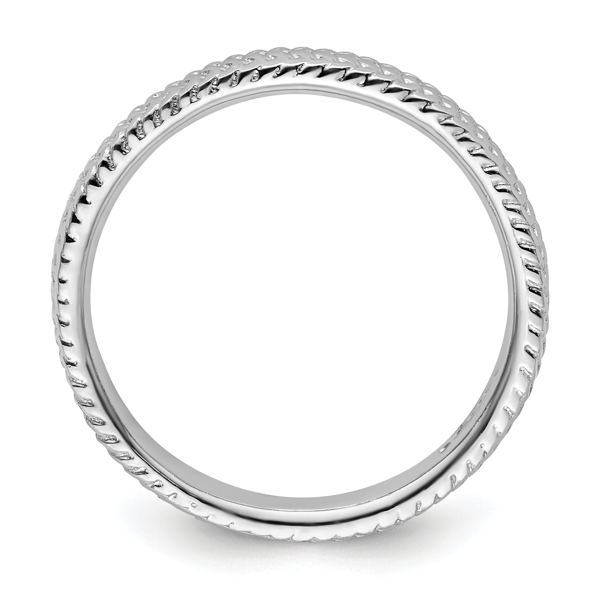 Sterlingsilber Stapelbar Expressions Rhodium Ring