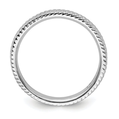 Sterlingsilber Stapelbar Expressions Rhodium Ring