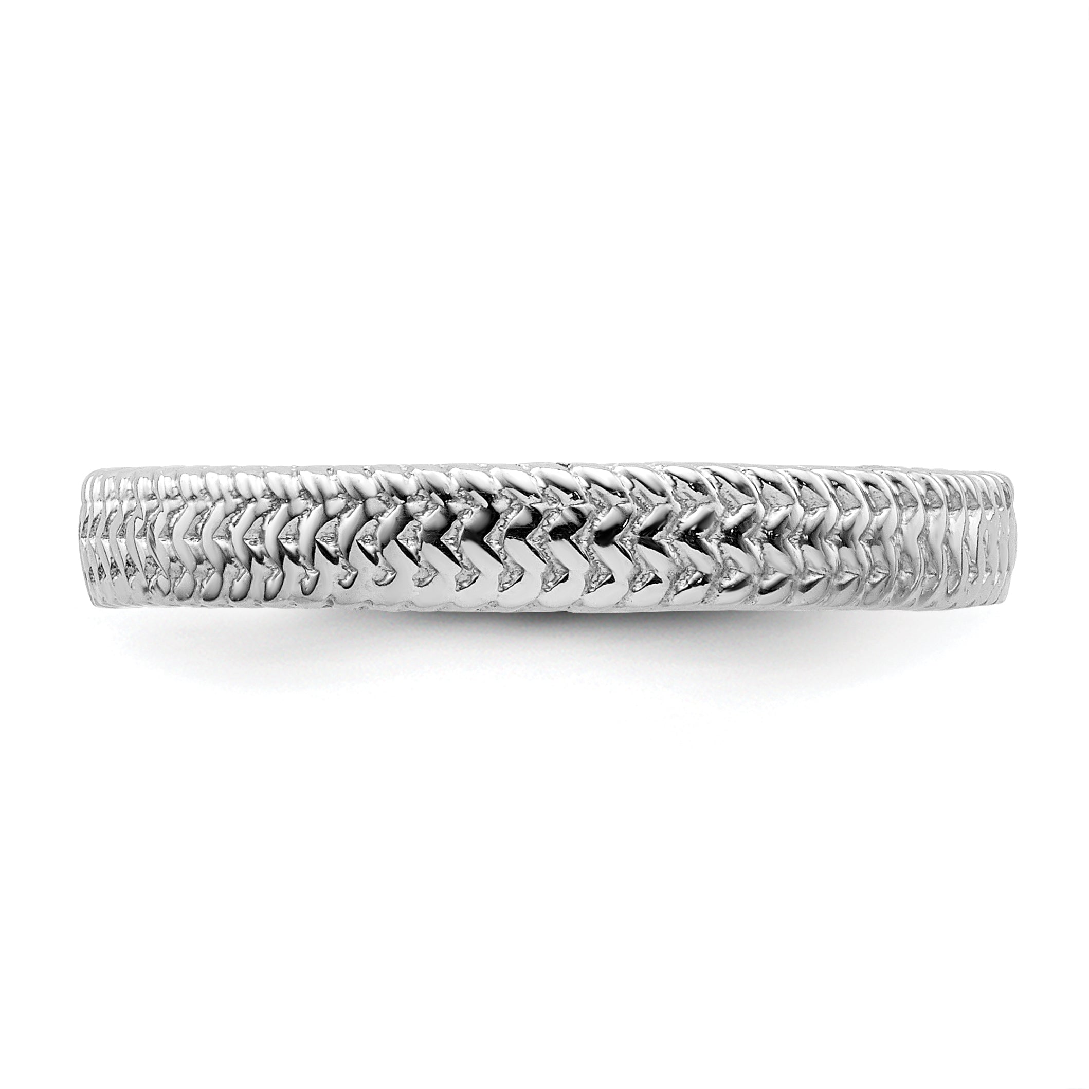 Sterlingsilber Stapelbar Expressions Rhodium Ring