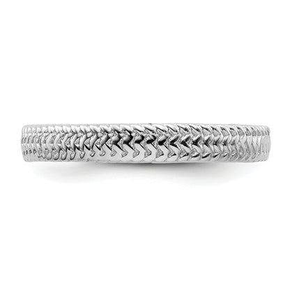 Sterlingsilber Stapelbar Expressions Rhodium Ring