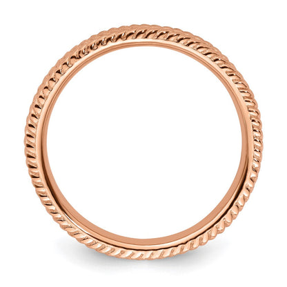 Sterlingsilber Stapelbar Expressions Rosa Beschichtet Ring