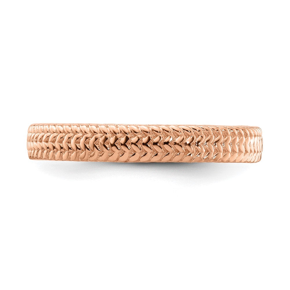 Sterlingsilber Stapelbar Expressions Rosa Beschichtet Ring