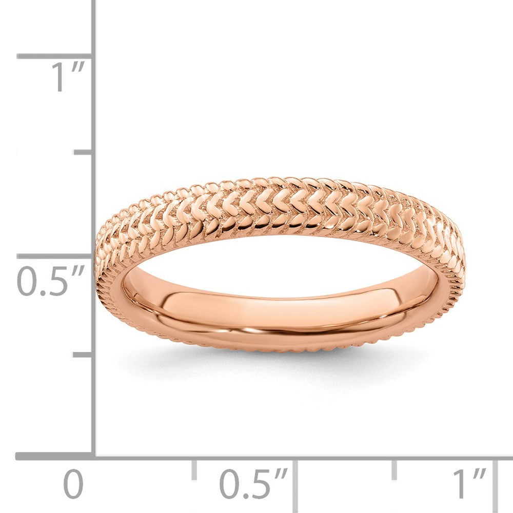 Sterlingsilber Stapelbar Expressions Rosa Beschichtet Ring