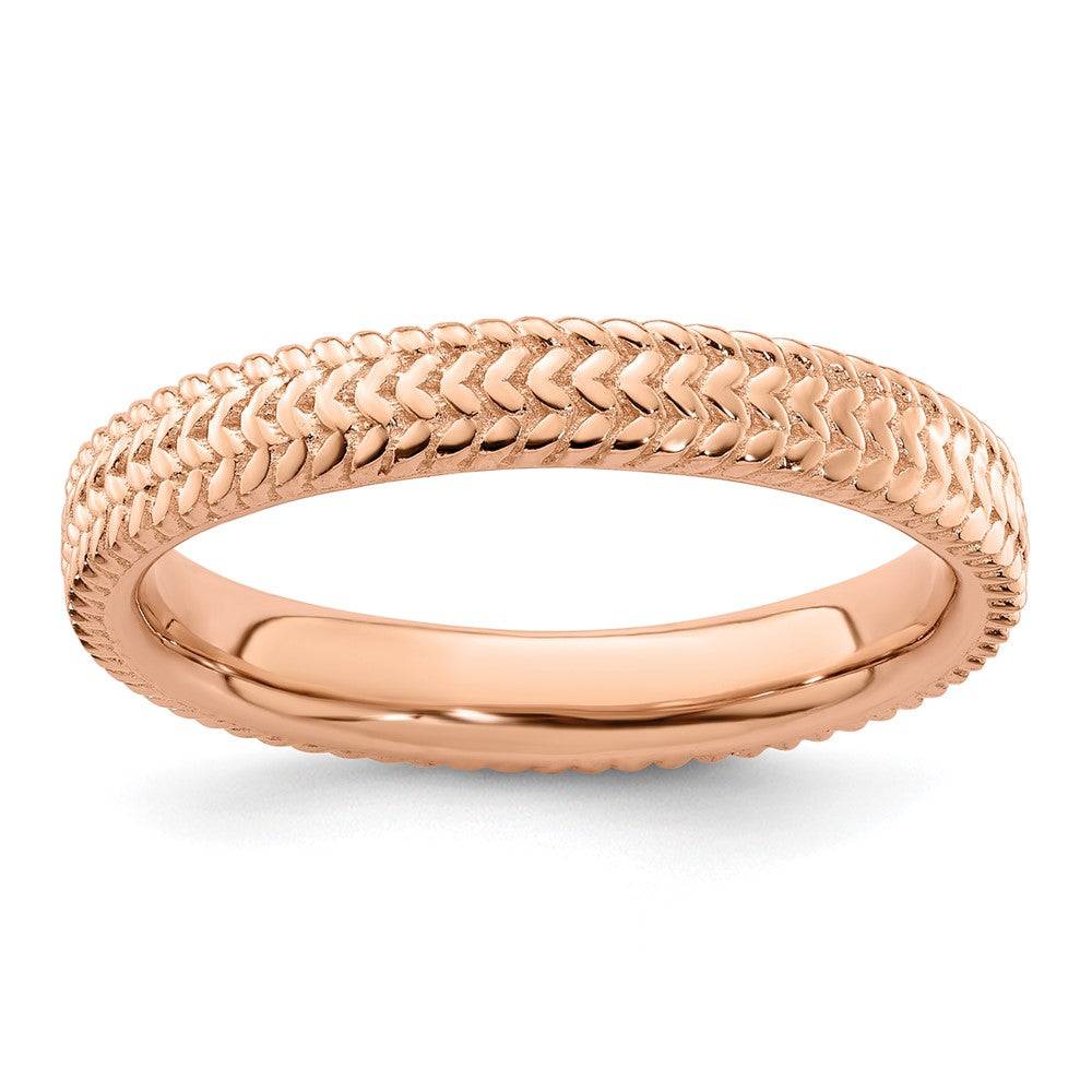 Sterlingsilber Stapelbar Expressions Rosa Beschichtet Ring