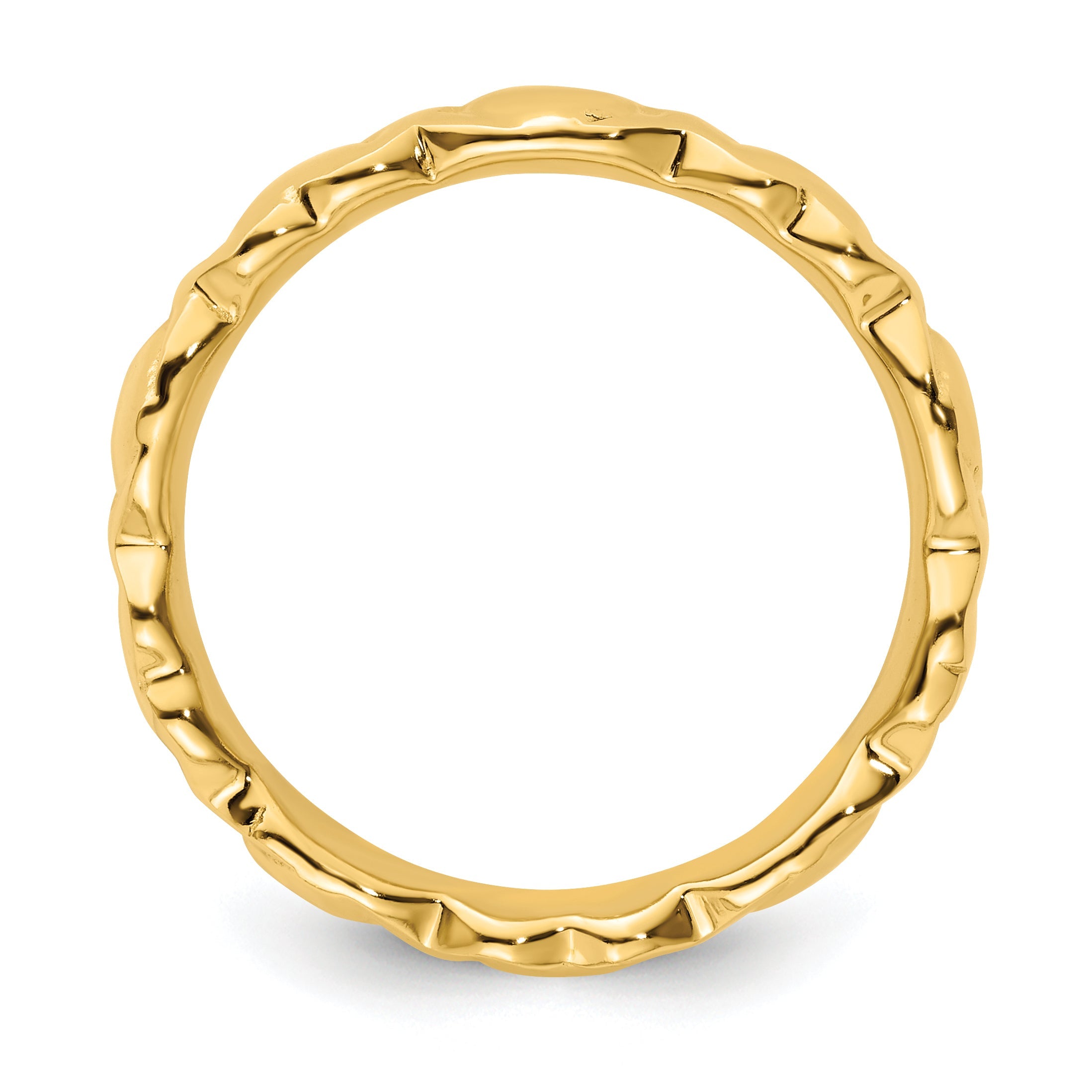 Sterlingsilber Stapelbar Expressions Vergoldet Herzen Ring