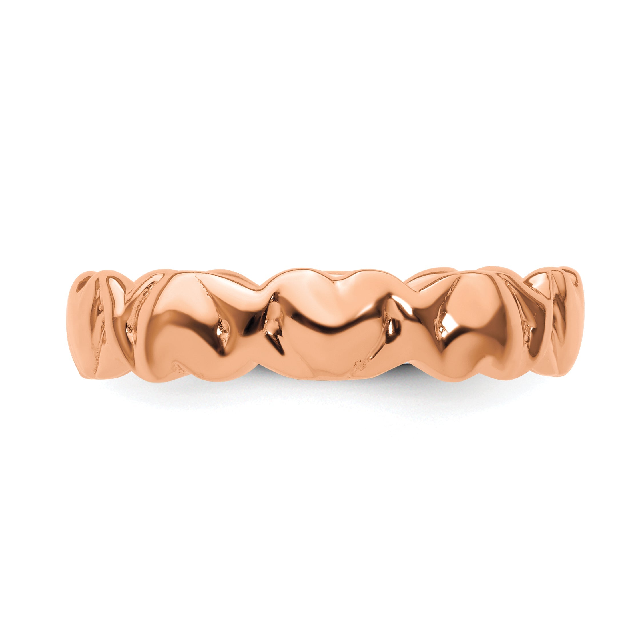 Sterlingsilber Stapelbar Expressions Rosa Beschichtet Herzen Ring